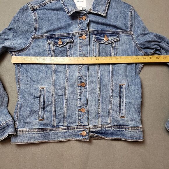 Women's Jean Jacket Size L Old Navy Denim Jacket - Picture 11 of 12